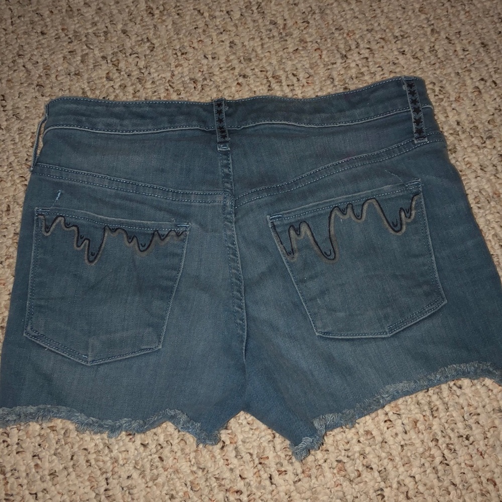Custom Massimo Denim distressed jean shorts